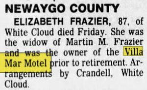 Trailside Motel (Villa Mar Motel) - Dec 27 1993 Former Owner Passes Away